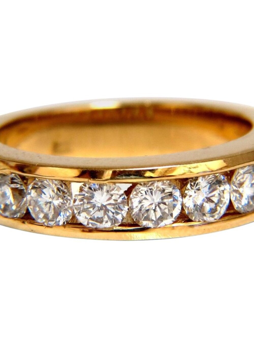 1.30ct natural round diamonds band 14kt gold H/Vs Classic*